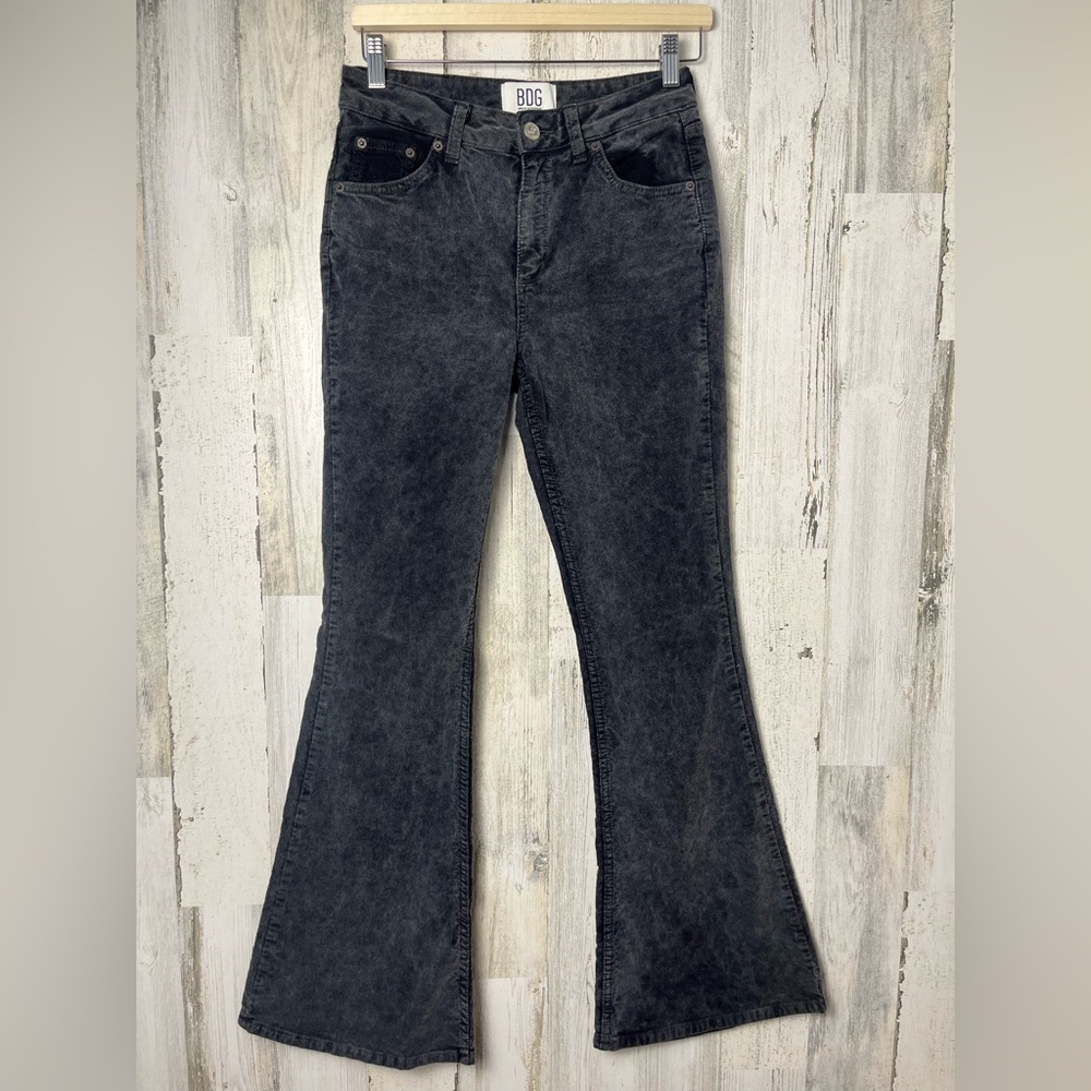 BDG Charcoal Corduroy Flare Jeans size 28W32L